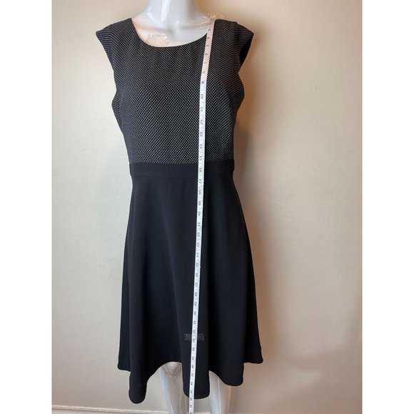 J. Crew Womens A Line Sheath Dress Sleeveless Polka Dots Back Zip Black Size 4 - Picture 3 of 8